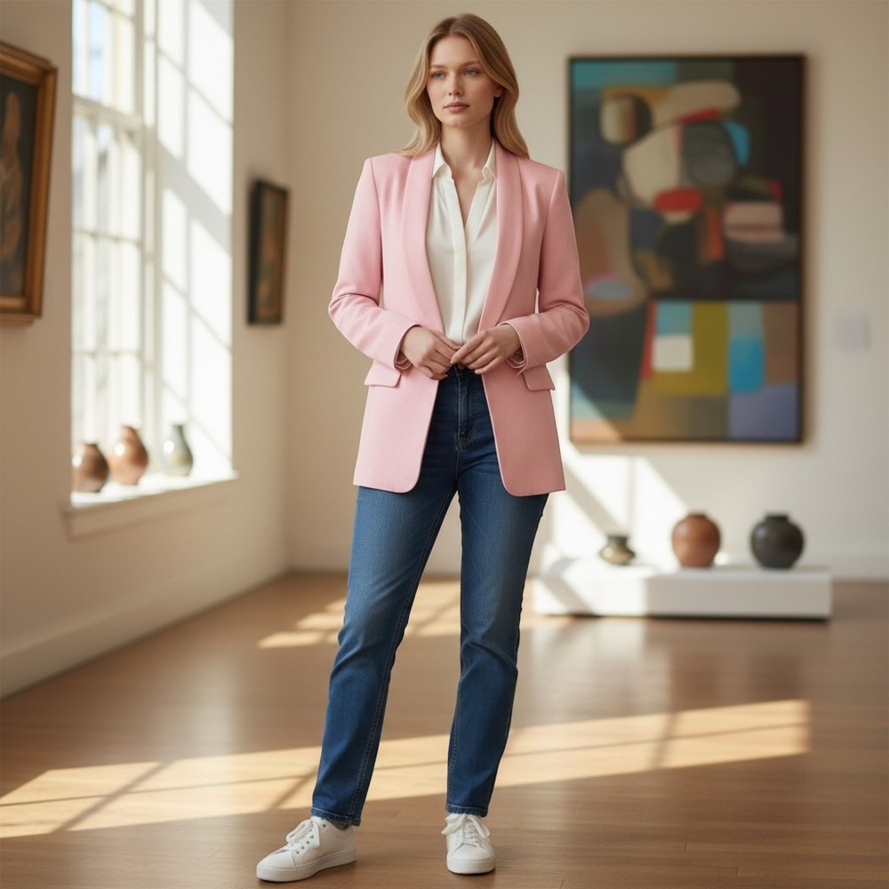 Eloquii Pink Shawl Lapel Double Button‎ Blazer Plus Size 16 NWT Business Casual